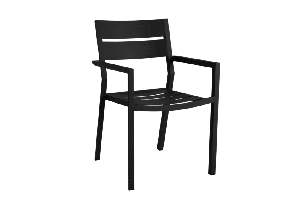 DELIA Karmstol Svart Aluminium Stolar