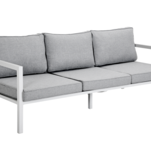 BELFORT 3-sits Soffa m. grå dyna Vit Soffor