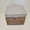 HACIENDA Fotpall inkl gråbeige dyna Seagrass Fotpallar