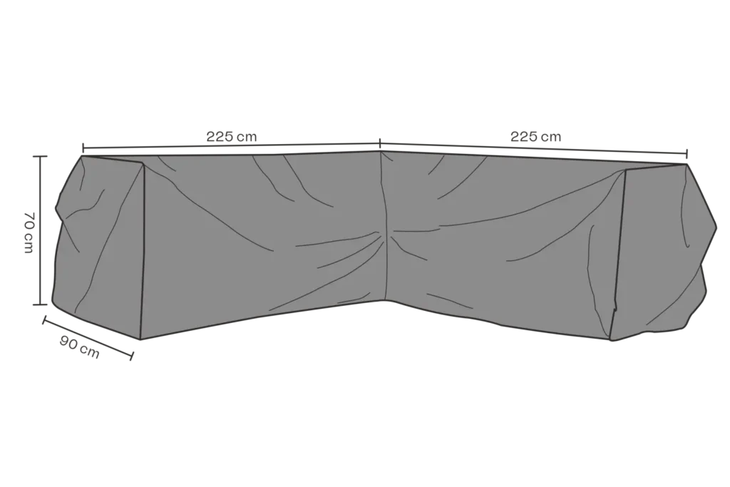 MÖBELSKYDD Hörnsoffa 225/225x90x70cm Andas Möbelskydd