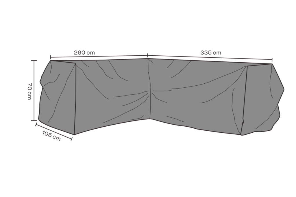 MÖBELSKYDD Hörnsoffa 260/335x70x105cm Andas Möbelskydd