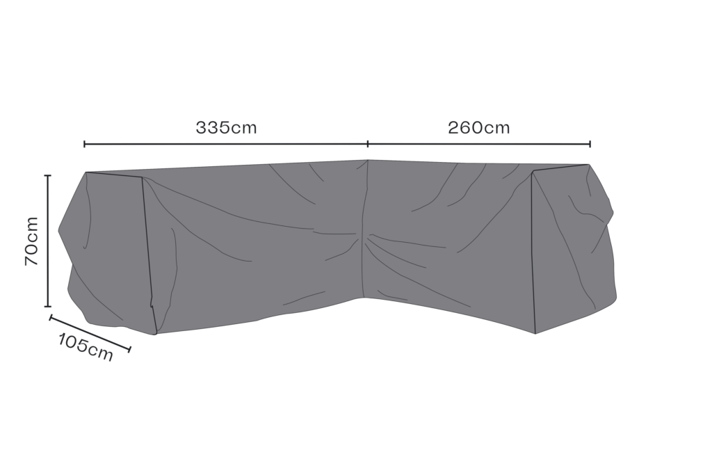 MÖBELSKYDD Hörnsoffa 335/260x70x105cm Andas Möbelskydd