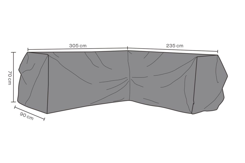 MÖBELSKYDD Hörnsoffa 305/235x70x90cm Andas Möbelskydd