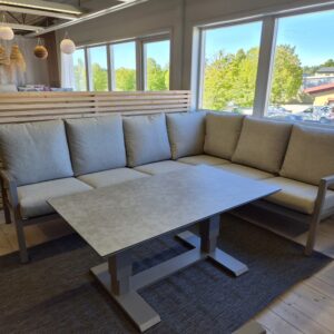 LUGANO Hörnsoffa inkl mittdel & Lifty 80×140 Khaki Allväders Soffgrupper