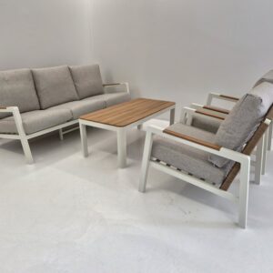 VERONA Soffgrupp 3-sits Natural/Creme/Teak Soffgrupper VERONA Soffgrupp 3-sits Natural/Creme/Teak Soffgrupper
